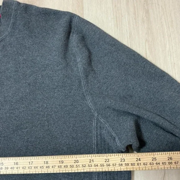 Eddie Bauer Mens Gray Knit Henley Thermal Long Sleeve Crewneck Cotton Sweater XL - Picture 4 of 6